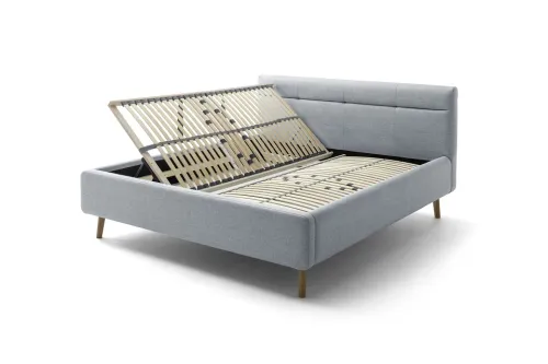 Polsterbett Lotte inkl. Bettkasten | pastellblau | 140/160/180 x 200 cm | verschiedene Größen