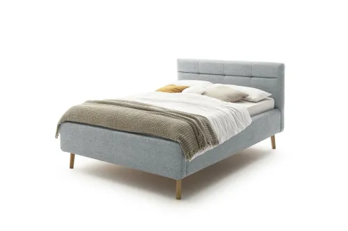 Polsterbett Lotte inkl. Bettkasten | pastellblau | 140 x 200 cm