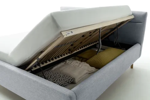 Polsterbett Lotte inkl. Bettkasten | pastellblau | 160 x 200 cm