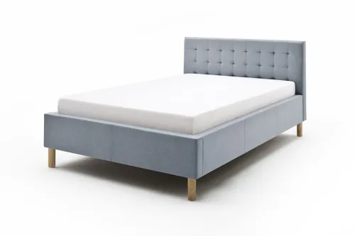 Polsterbett Malin | eisblau | 120/140 x 200 cm | verschiedene Größen