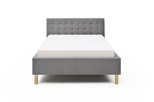 Polsterbett Malin | hellgrau | 140 x 200 cm