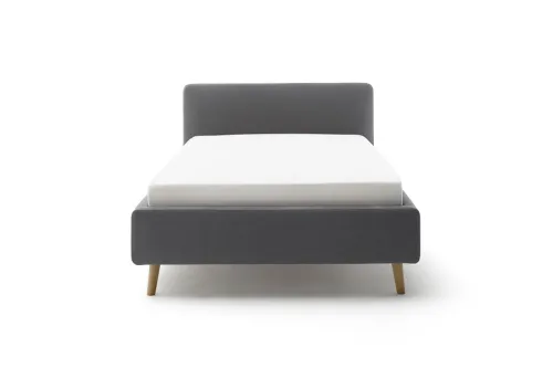 Polsterbett Mattis | anthrazit | 140 x 200 cm | mit Lattenrost & Bettkasten