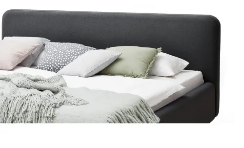 Polsterbett Mattis | anthrazit | 140 x 200 cm | mit Lattenrost & Bettkasten