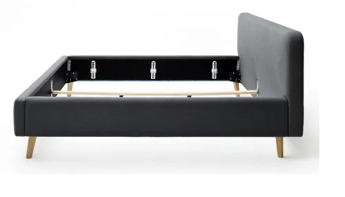 Polsterbett Mattis | anthrazit | 160 x 200 cm | ohne Lattenrost & Bettkasten