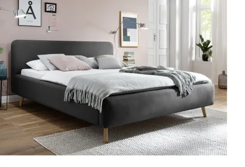 Polsterbett Mattis | anthrazit | 180 x 200 cm | mit Lattenrost & Bettkasten