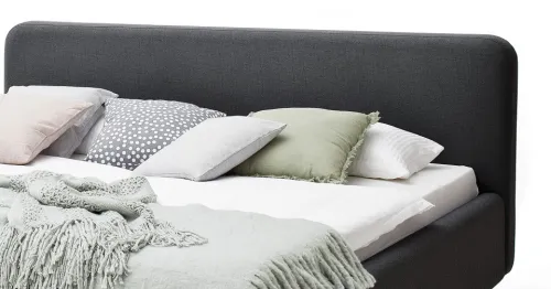 Polsterbett Mattis | anthrazit | 180 x 200 cm | mit Lattenrost & Bettkasten