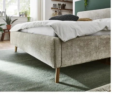 Polsterbett Mattis | beige 3 | 140 x 200 cm | mit Lattenrost & Bettkasten