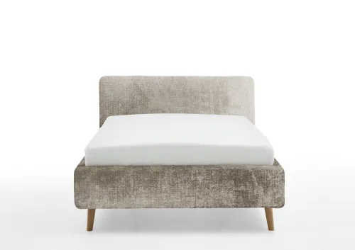 Polsterbett Mattis | beige 3 | 140 x 200 cm | mit Lattenrost & Bettkasten