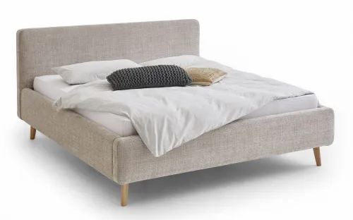 Polsterbett Mattis | beige 3 | 180 x 200 cm | mit Lattenrost & Bettkasten