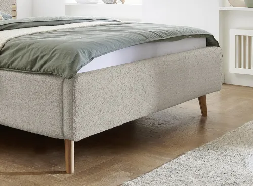 Polsterbett Mattis | beige Flausch | 140/160/180 x 200 cm | verschiedene Größen