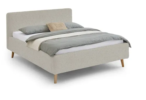 Polsterbett Mattis | beige Flausch | 180 x 200 cm | ohne Lattenrost & Bettkasten