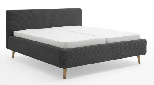 Polsterbett Mattis Cord | anthrazit | 140/160/180 x 200 cm | verschiedene Größen