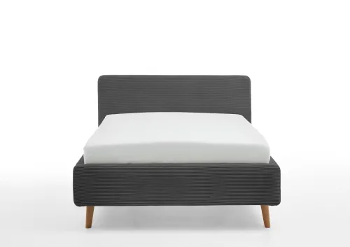 Polsterbett Mattis Cord | anthrazit | 160 x 200 cm | ohne Lattenrost & Bettkasten