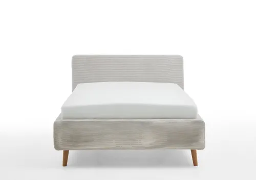Polsterbett Mattis Cord | beige | 140 x 200 cm | ohne Lattenrost & Bettkasten
