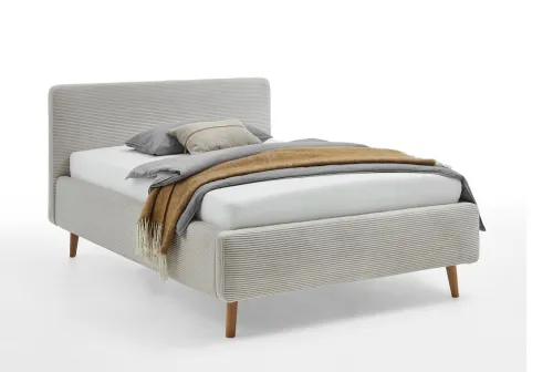Polsterbett Mattis Cord | beige | 140 x 200 cm | ohne Lattenrost & Bettkasten