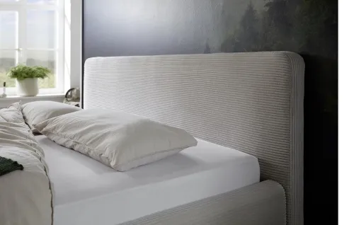 Polsterbett Mattis Cord | beige | 160 x 200 cm | ohne Lattenrost & Bettkasten