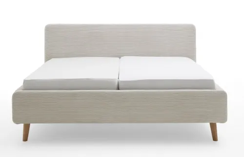 Polsterbett Mattis Cord | beige | 180 x 200 cm | ohne Lattenrost & Bettkasten