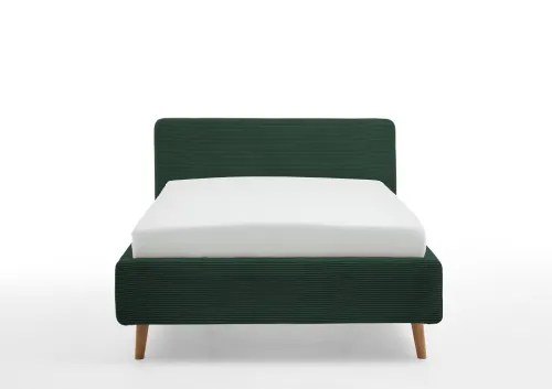 Polsterbett Mattis Cord | dunkelgrün | 140/160/180 x 200 cm | verschiedene Größen