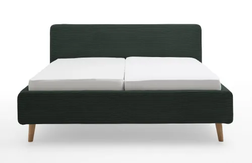 Polsterbett Mattis Cord | dunkelgrün | 140/160/180 x 200 cm | verschiedene Größen