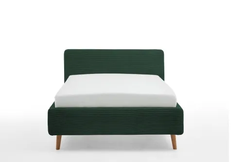 Polsterbett Mattis Cord | dunkelgrün | 160 x 200 cm | ohne Lattenrost & Bettkasten