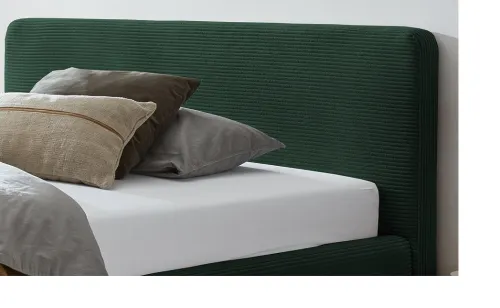 Polsterbett Mattis Cord | dunkelgrün | 180 x 200 cm | ohne Lattenrost & Bettkasten