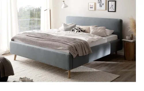 Polsterbett Mattis | eisblau | 140/160/180 x 200 cm | verschiedene Größen