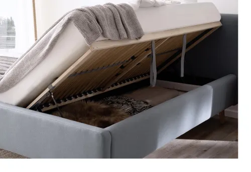 Polsterbett Mattis | eisblau | 140/160/180 x 200 cm | verschiedene Größen