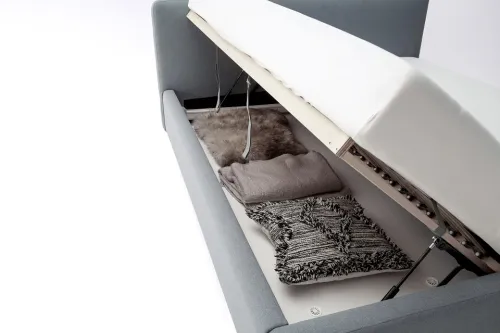 Polsterbett Mattis | eisblau | 140/160/180 x 200 cm | verschiedene Größen