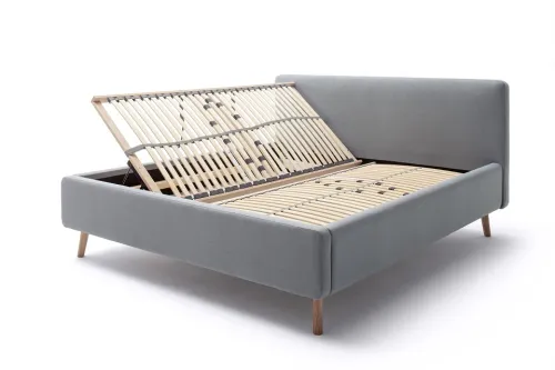 Polsterbett Mattis | eisblau | 140/160/180 x 200 cm | verschiedene Größen