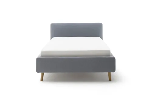 Polsterbett Mattis | eisblau | 140 x 200 cm | ohne Lattenrost & Bettkasten