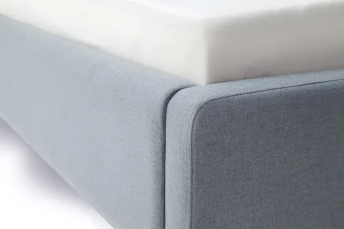 Polsterbett Mattis | eisblau | 180 x 200 cm | mit Lattenrost & Bettkasten