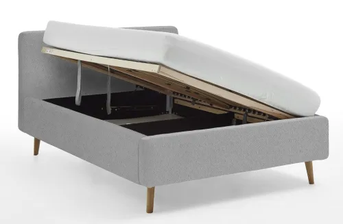 Polsterbett Mattis | grau 2 Flausch | 140/160/180 x 200 cm | verschiedene Größen