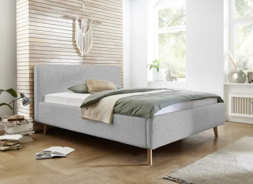 Polsterbett Mattis | grau 2 Flausch | 140/160/180 x 200 cm | verschiedene Größen