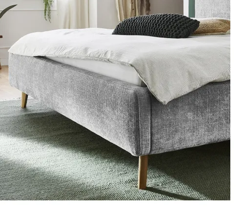 Polsterbett Mattis | grau 3 | 140 x 200 cm | mit Lattenrost & Bettkasten