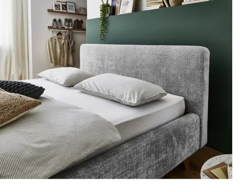 Polsterbett Mattis | grau 3 | 160 x 200 cm | mit Lattenrost & Bettkasten