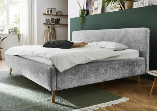 Polsterbett Mattis | grau 3 | 180 x 200 cm | ohne Lattenrost & Bettkasten