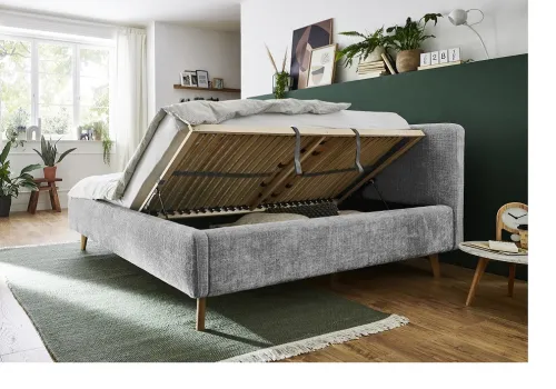 Polsterbett Mattis | grau 3 | 180 x 200 cm | ohne Lattenrost & Bettkasten