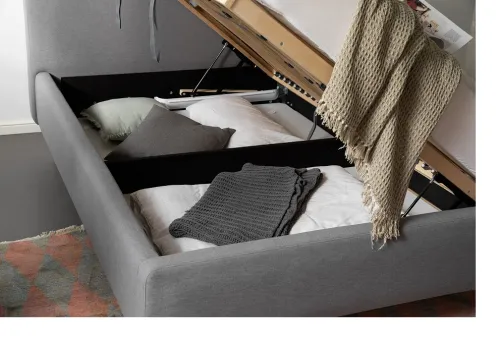 Polsterbett Mattis | hellgrau | 140/160/180 x 200 cm | verschiedene Größen