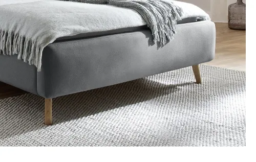 Polsterbett Mattis | hellgrau | 140/160/180 x 200 cm | verschiedene Größen