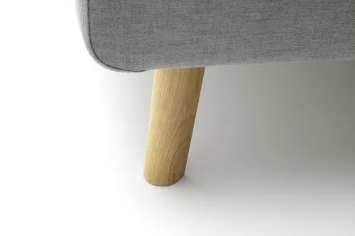 Polsterbett Mattis | hellgrau | 140 x 200 cm | ohne Lattenrost & Bettkasten