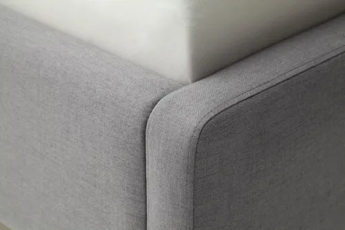 Polsterbett Mattis | hellgrau | 140 x 200 cm | ohne Lattenrost & Bettkasten