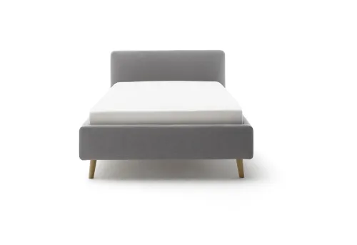 Polsterbett Mattis | hellgrau | 140 x 200 cm | ohne Lattenrost & Bettkasten