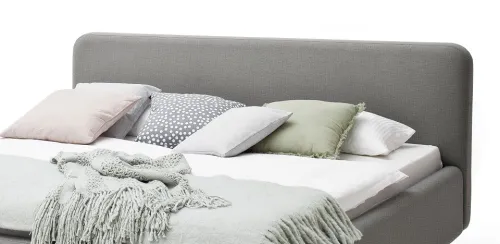 Polsterbett Mattis | hellgrau | 180 x 200 cm | ohne Lattenrost & Bettkasten