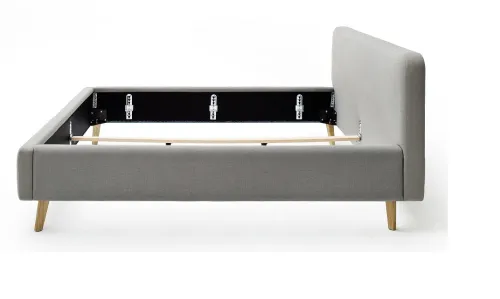 Polsterbett Mattis | hellgrau | 180 x 200 cm | ohne Lattenrost & Bettkasten