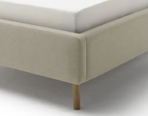 Polsterbett Mattis | taupe | 180 x 200 cm | ohne Lattenrost & Bettkasten