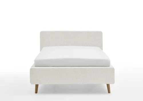 Polsterbett Mattis | weiß Flausch | 140/160/180 x 200 cm | verschiedene Größen