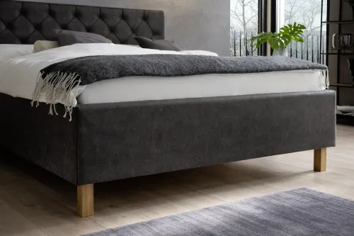 Polsterbett San Remo inkl. Bettkasten | anthrazit | 160 x 200 cm