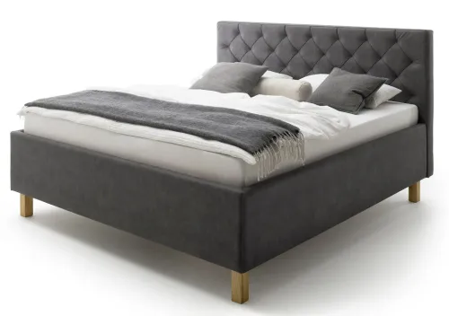 Polsterbett San Remo inkl. Bettkasten | anthrazit | 180 x 200 cm