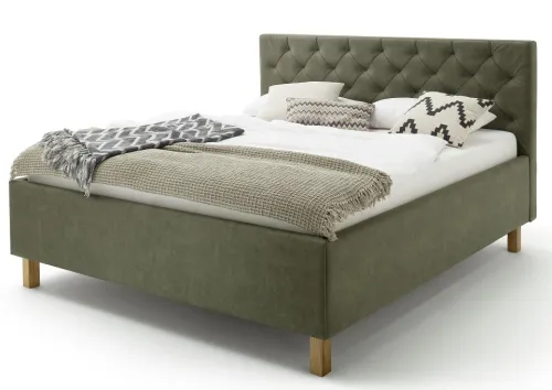 Polsterbett San Remo inkl. Bettkasten | grün | 160/180 x 200 cm | verschiedene Größen