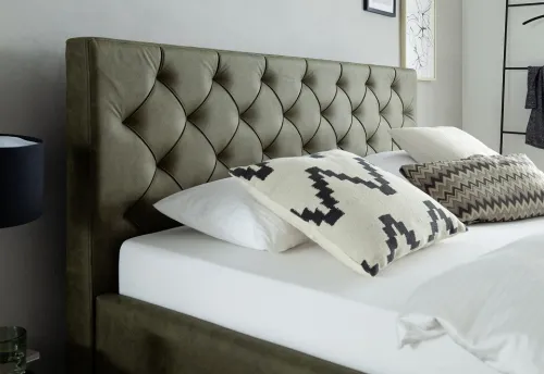 Polsterbett San Remo inkl. Bettkasten | grün | 160/180 x 200 cm | verschiedene Größen